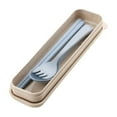 thumbnail image 1 of Spoon Chopsticks Fork Three-Piece Cutlery Set - Stainless Steel Dining Utensils, Dishwasher Safe, Premium Tableware for Daily Meals, Camping, Travel, 1 of 5