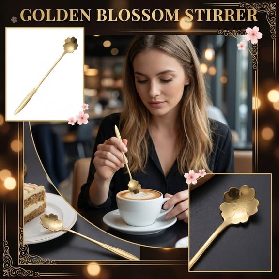 Spoon Cocktail Mixing Spoon, Long Handle Spoon, 8 in Gold, Stainless Steel, Coffee Stir Spoons, Coffee Spoons for Coffee, Home and Kitchen, Tea Party Loose Leaf, 1 Pc
