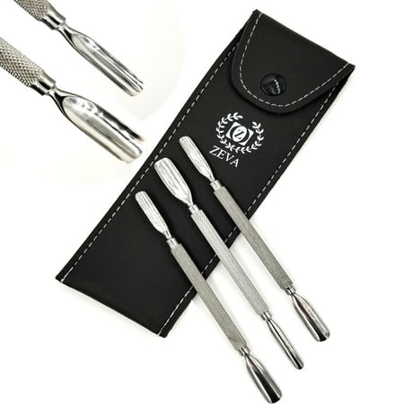 Spoon Cuticle Pusher Cleaner Trimmer Manicure Pedicure Nail Care Tools 4 Pc Set