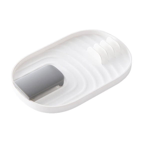 Spoon Holder for Stove,Multifunctional Spoon Rest,Spatula Holder for Stove Top,Foldable Pot Lid Holder While Cooking,for Spoon and Pot Lid,Kitchen Gadgets Utensil(White)