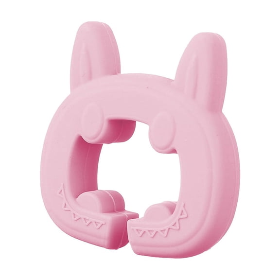 Spoon Holder for Pot, Utensil Rest, Creative Spatula Rack, Silicone Multifunctional Cute Spatula Holder Anti-overflow Clip (Pink)