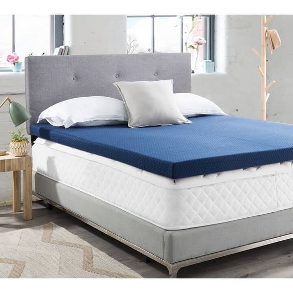 Spoon Me - Coma Inducer - 3" Memory Foam Bedding Topper with Cover - Nighttime Gray