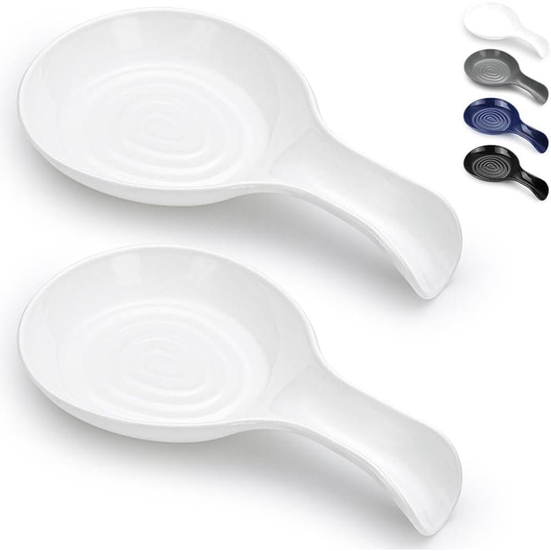 Spoon Rack Plastick Spoon Rest 2 Pack, Plastic Spoon Holder For Kitchen Counter, Kitchen ...