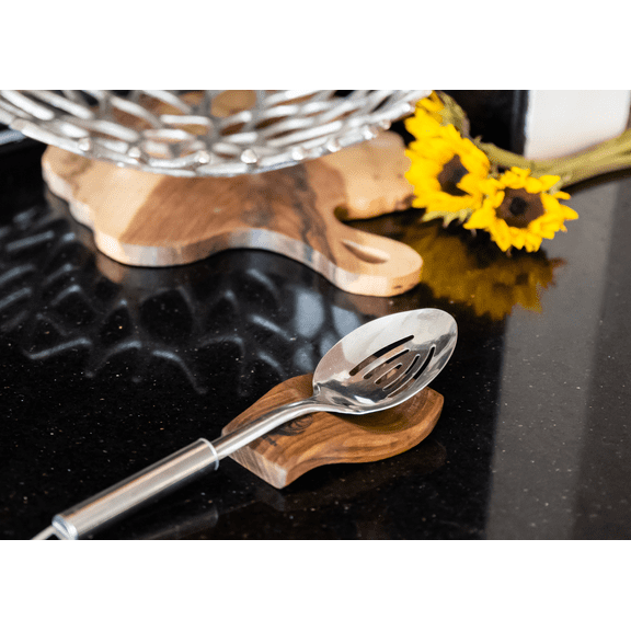 Spoon Rest Made With Natural Walnut Wood