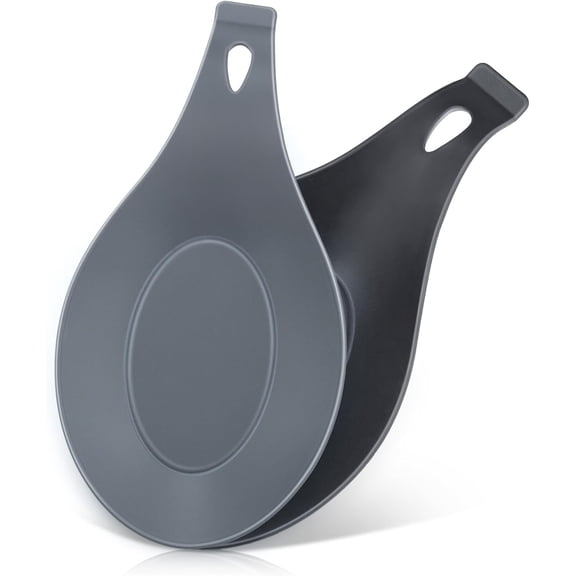 Spoon Rest for Stove Top, 2 Pack Large Silicone Spoon Holder for Kitchen Counter, Coffee Spoon Rest, Perfect Heat Resistant Spoon Holder for Kitchen Utensils Spatula, Tongs, Ladles