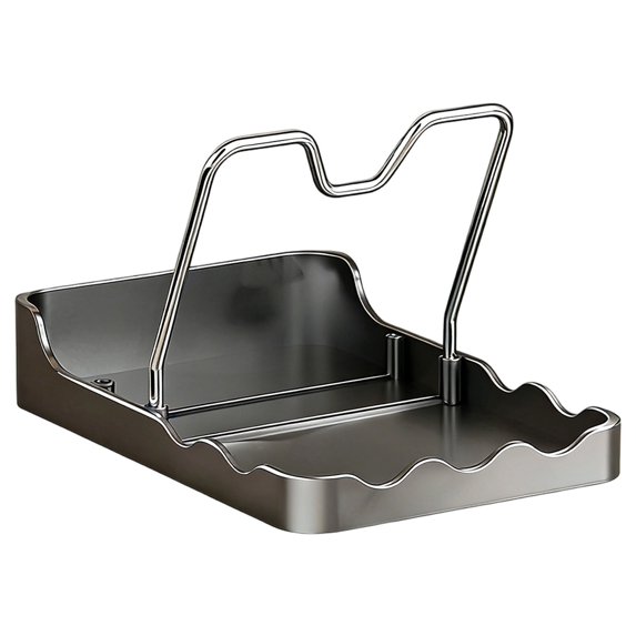 Spoon Rest for Stove Top Stainless Steel Pot Lid Holder Organizer Utensil Holder Spoon and Lid Rest for Countertop Kitchen Counter Coffee Spoon Heat-Resistant Cooking Rest Lid and Spoon Rest