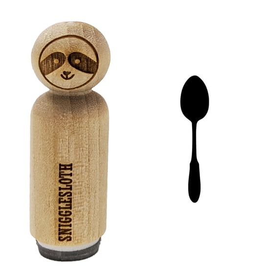 Spoon Solid Utensil Eating Sketch Rubber Stamp for Scrapbooking Crafting Stamping - Mini 1/2 Inch