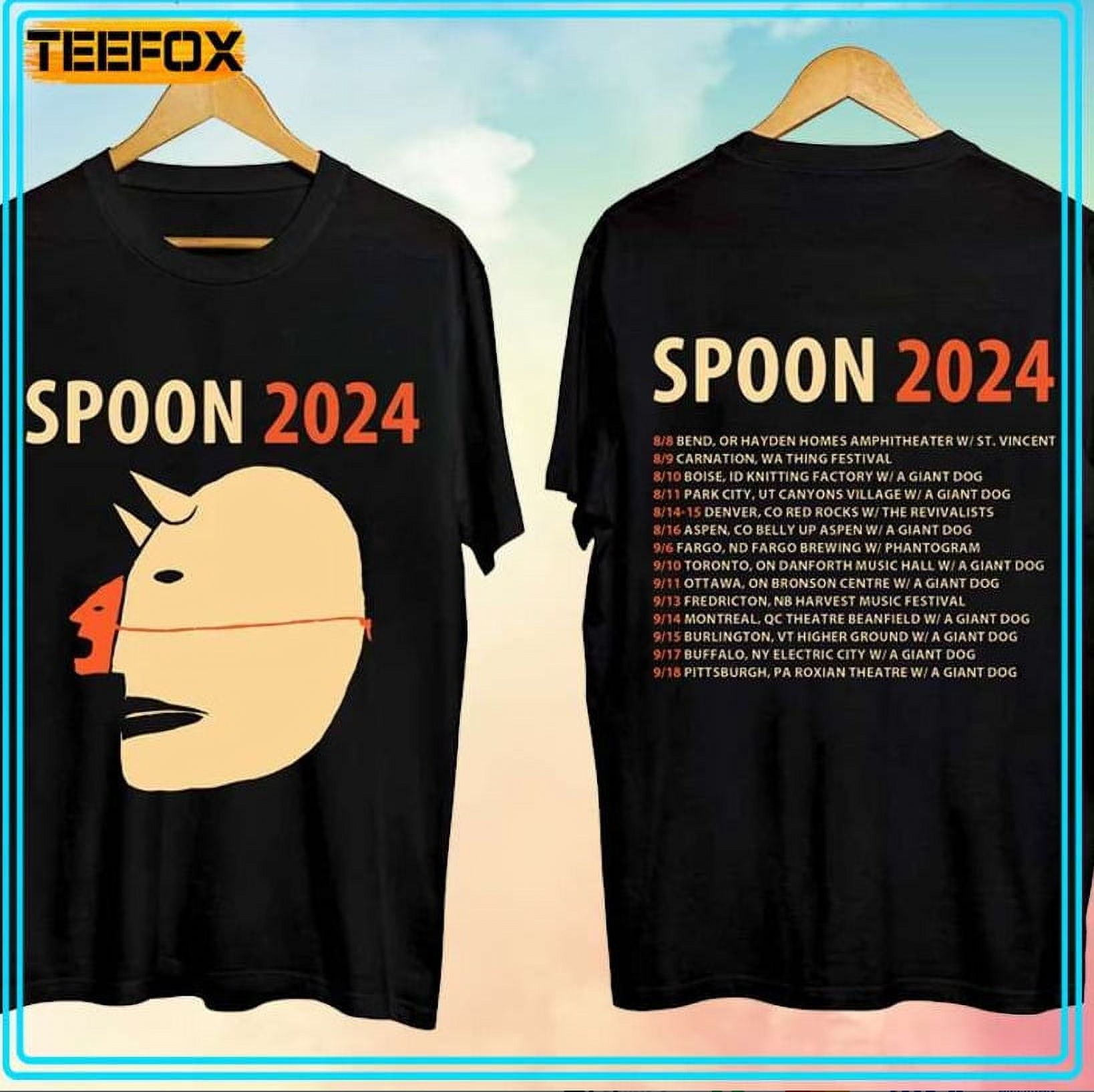 Spoon Tour 2024 Concert Music TShirt
