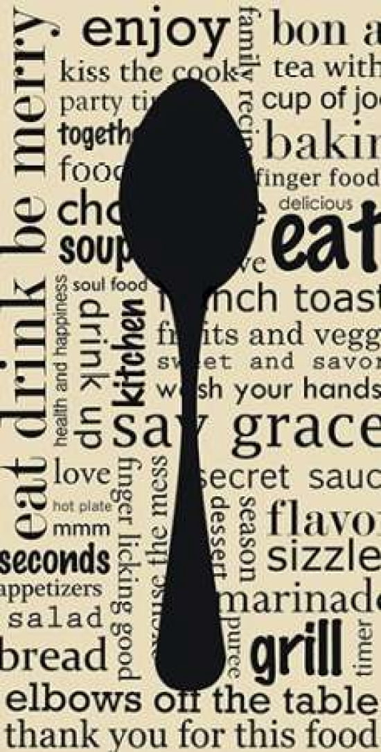 Spoon Typography Canvas Art - Anna Quach (24 x 48)