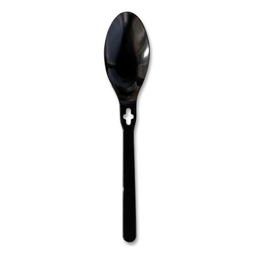 Spoon WeGo Polystyrene Spoon, Black, 1000/Carton