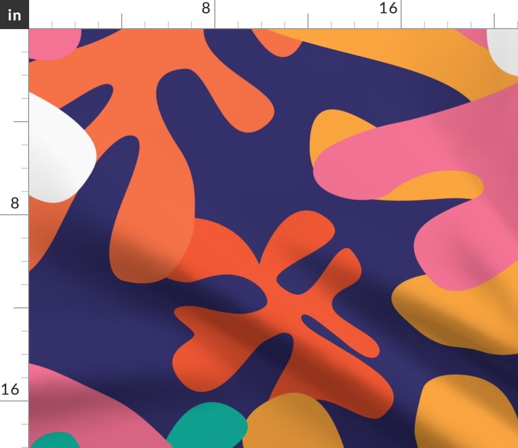 Spoonflower Fabric Abstract Modern Colorful Shapes Vibrant Inspired