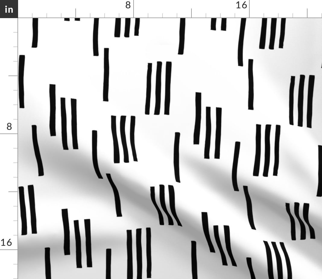 Spoonflower Fabric Black Stripes White Minimalist Monochrome