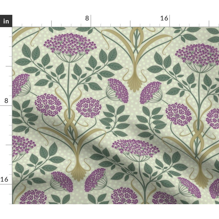 Spoonflower Fabric - Floral Nature Home Decor Art Nouveau Purple Printed on  Linen Cotton Canvas Fabric Fat Quarter - Sewing Home Decor Table Linens  Apparel Bags 