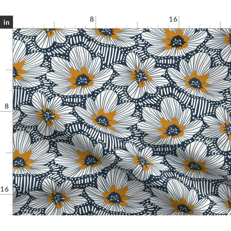Spoonflower Fabric - Flowers Bright Floral Abstract Graphic Lines Modern  Printed on Minky Fabric Fat Quarter - Sewing Quilt Backing Plush Toys