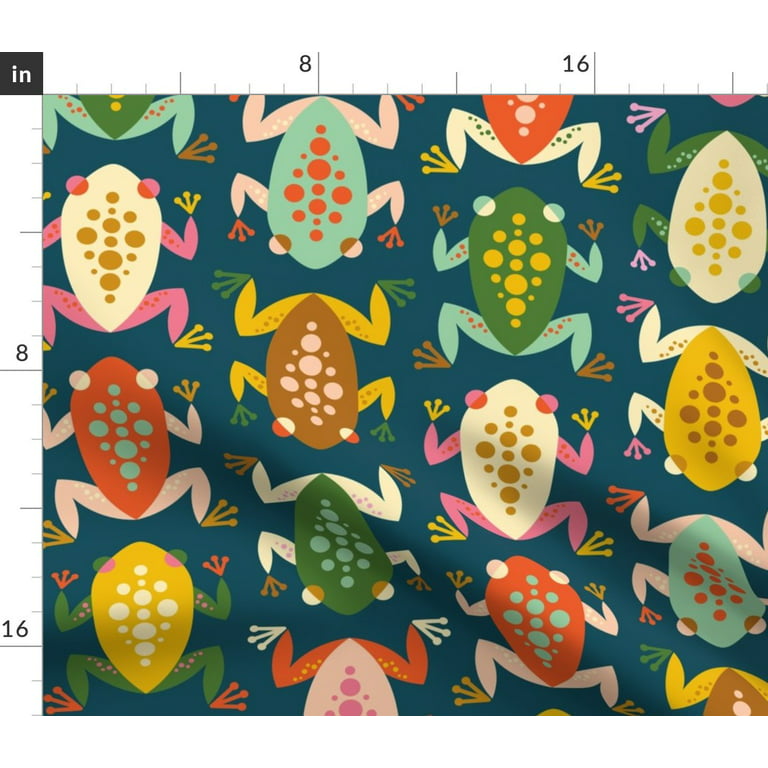 Spoonflower Fabric - Fresh Colorful Frogs Polka Dots Quirky Novelty Printed  on Petal Signature Cotton Fabric Fat Quarter - Sewing Quilting Apparel  Crafts Decor 