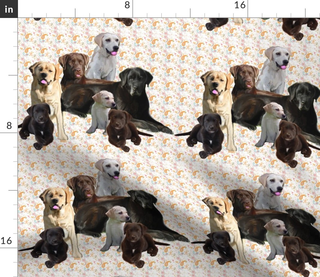 Spoonflower Fabric Labrador Retriever Retrievers Lab Dogs Animals