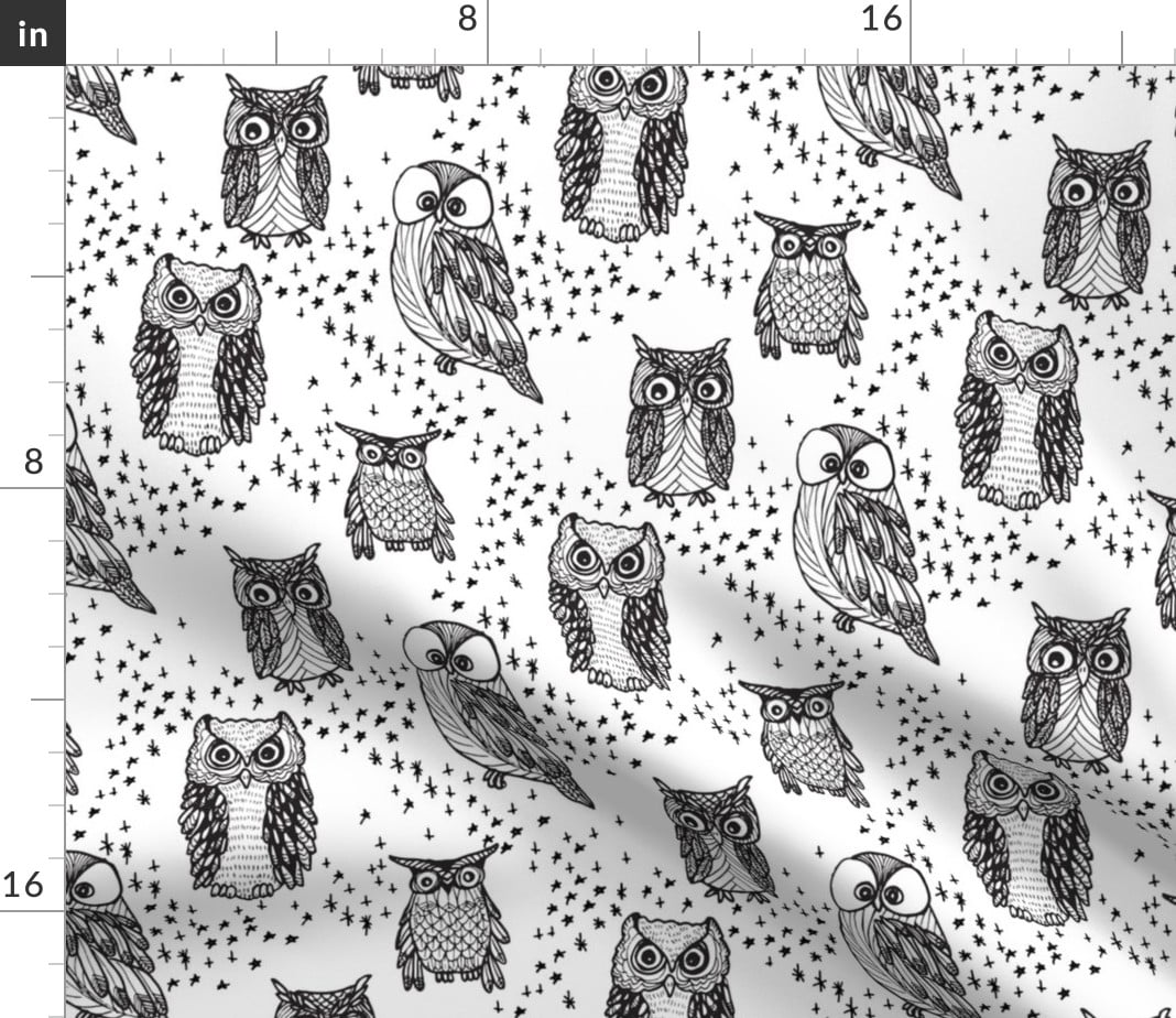 Other  Craft Fabric Fat Quarters Set Of 5 Owl Fabric Birds