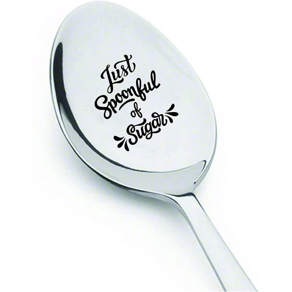 A Spoonful of Sugar - Teachers Day Music Lover Stainless Steel Spoons for gift | Inspired gift for husband or wife / Engraved Christmas gift for men women