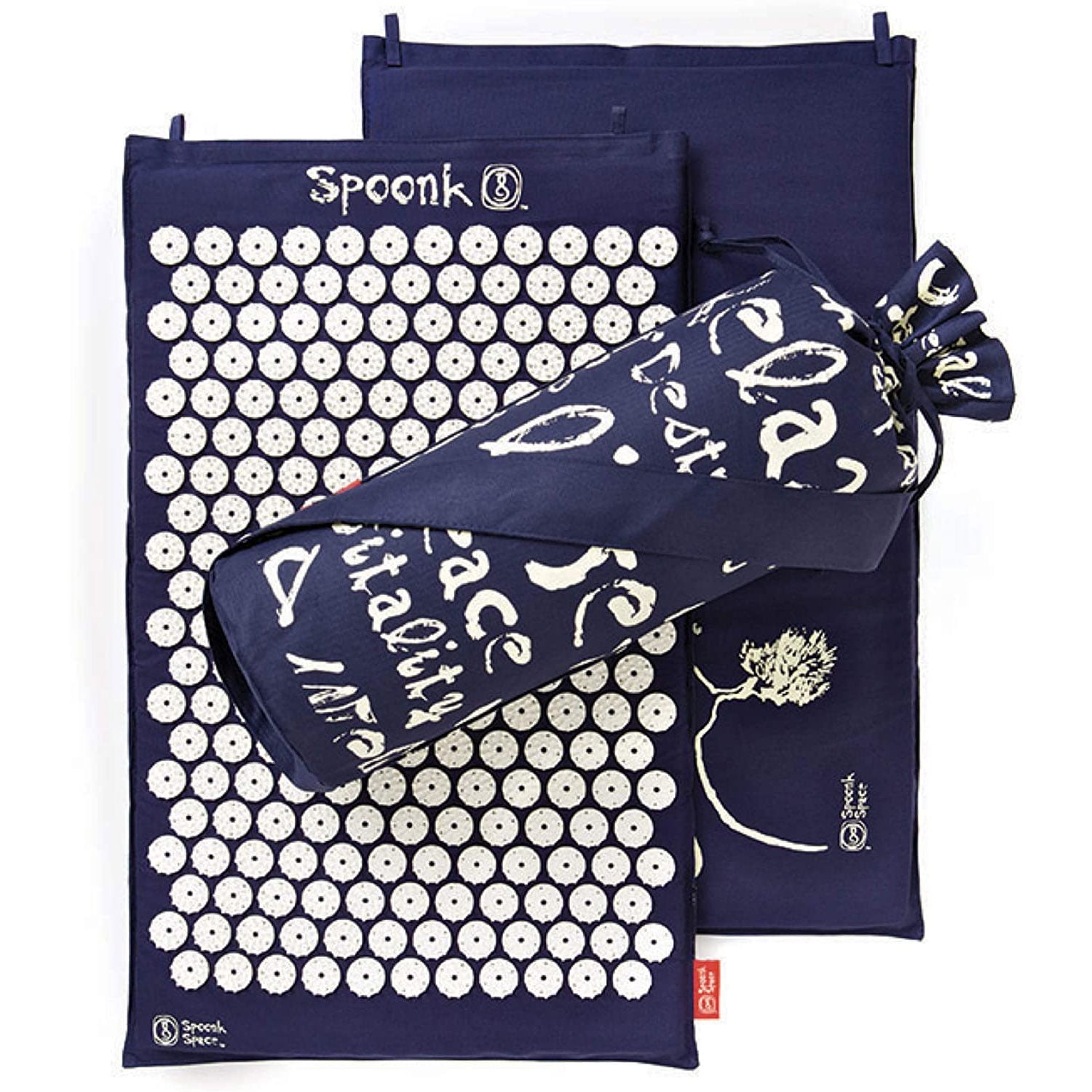 Spoonk Acupressure Eco Mat with Carrying Bag, Navy Blue