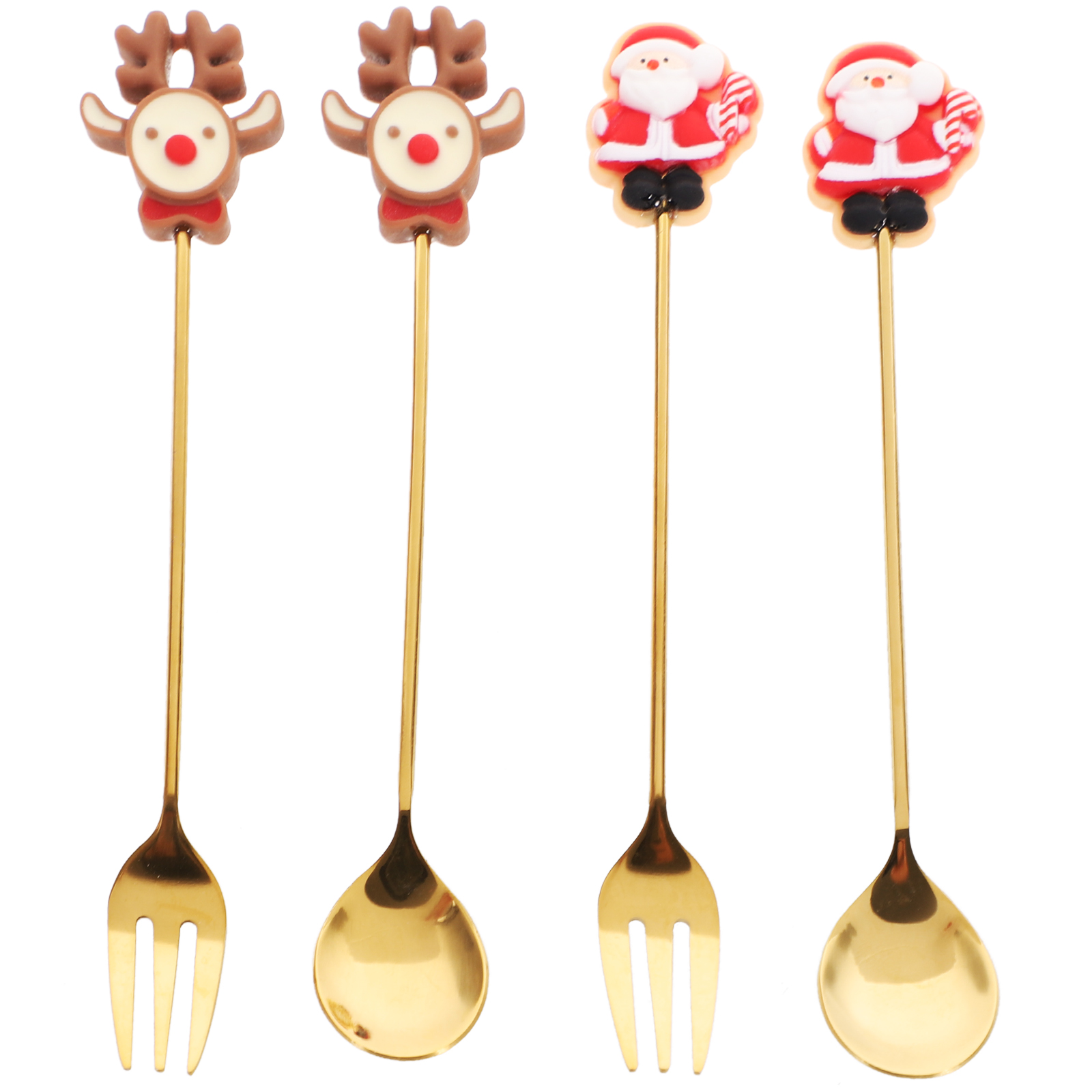 Spoons Disposable Mini and Fork Combination Set Suite Dessert Flatware