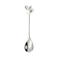 thumbnail image 1 of Spoons/Forks Silverware Sets, Stainless Steel Dinner Spoons/Forks Flatware Set, Heavy Duty & Mirror Polished, Durable & Reusable, Easy to Use & Clean, Unique Leaf Design, 1/4Pcs(Silver,4.7x0.9"), 1 of 6