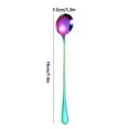 thumbnail image 1 of Spoons Long Handle Stainless Steel Mixing Spoon Coffee Spoon Ice Cream Spoon Ice Tip Round Spoon, 1 of 8