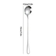 thumbnail image 1 of Spoons Long Handle Stainless Steel Mixing Spoon Coffee Spoon Ice Cream Spoon Ice Tip Round Spoon, 1 of 8