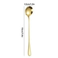 thumbnail image 1 of Spoons Long Handle Stainless Steel Mixing Spoon Coffee Spoon Ice Cream Spoon Ice Tip Round Spoon, 1 of 8