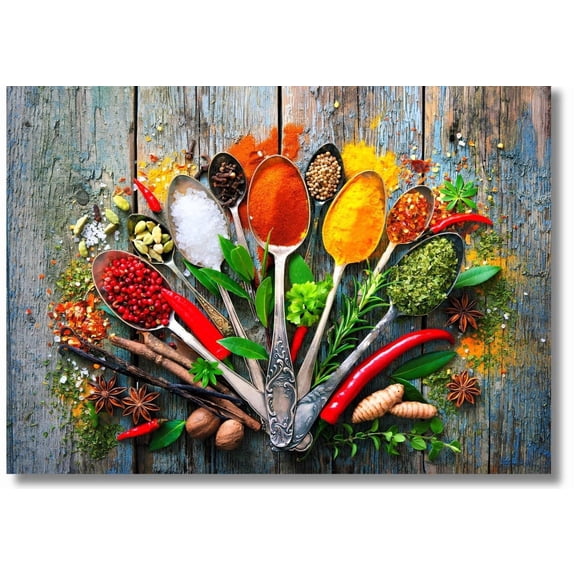 Spoons Of Spices Print, Unframed Paper Poster 8x10in