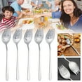 Spoons Set 6 Pieces Silver Stainless Steel Happy Face Funny Facial