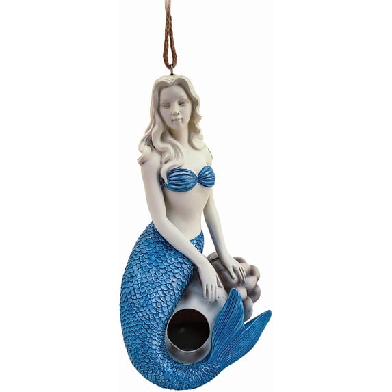 Spoontiques 10163 Mermaid Birdhouse, Blue