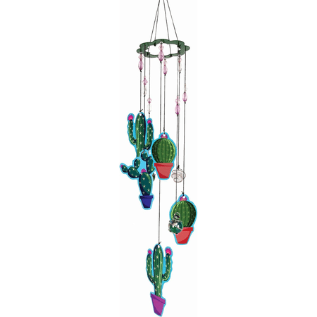 Spoontiques 11916 Cactus Wind Chime, Green