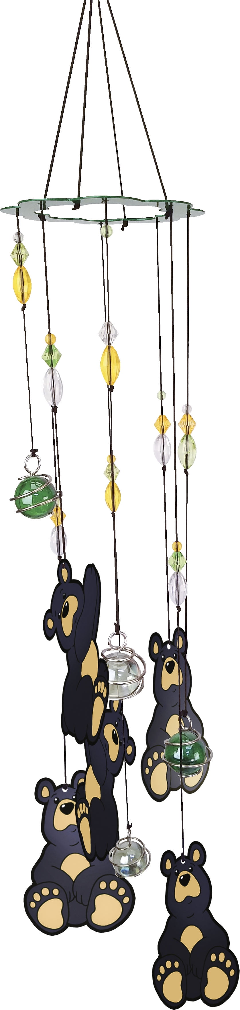 Spoontiques 11952 Black Bear Wind Chime, Orange