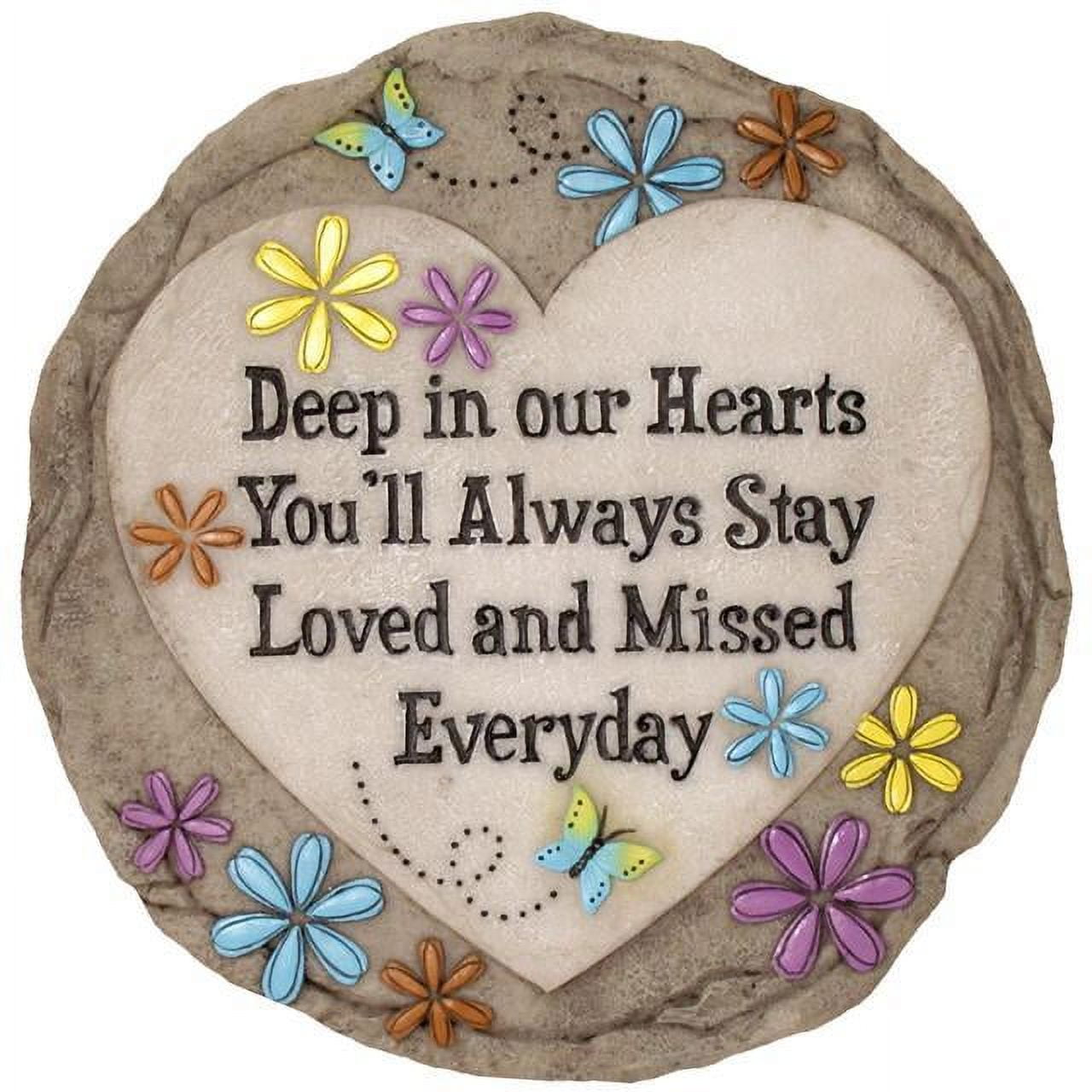 Heartfelt Multicolor Resin Garden Stepping Stone