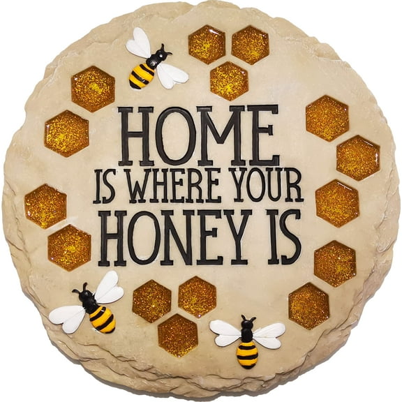 Spoontiques Home is Where Your Honey Is Stepping Stone/ Wall Plaque