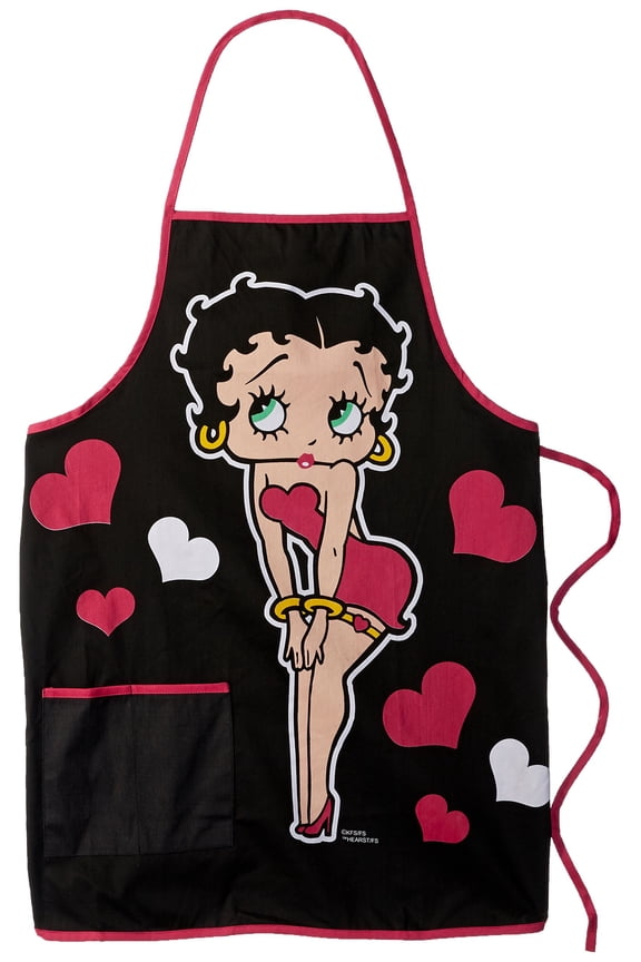 16450 Betty Boop Apron, 28 x 0.1 x 31 inches, Black