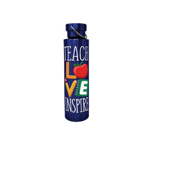 Spoontiques 18957 Teacher Stainless Steel Bottle, 24 oz, Navy