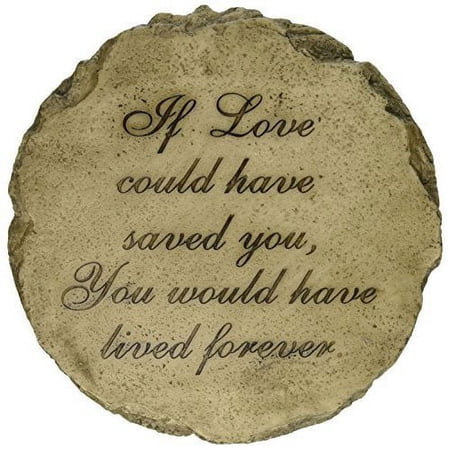 Spoontiques - Garden Décor - Forever in Our Hearts Stepping Stone - Decorative Stone for Garden