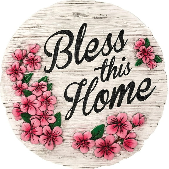 BLESS THIS HOME STEPPING STONE / DECORATIVE WALL PLAQUE