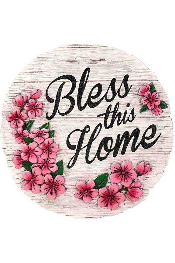BLESS THIS HOME STEPPING STONE / DECORATIVE WALL PLAQUE