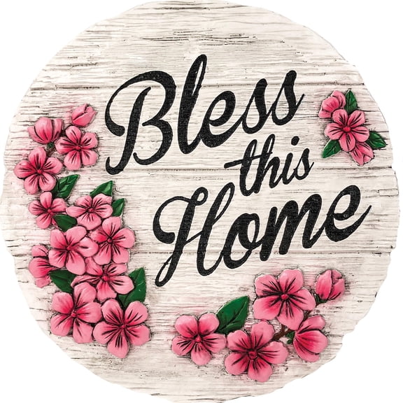 BLESS THIS HOME STEPPING STONE / DECORATIVE WALL PLAQUE