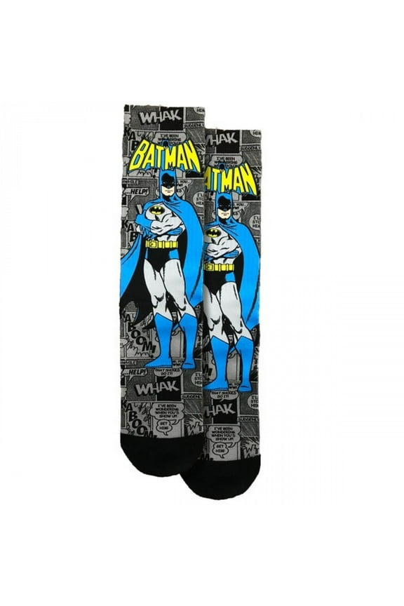 Spoontiques Batman Crew Socks - SHOE SIZE (5-10 Men) (7-12 women)