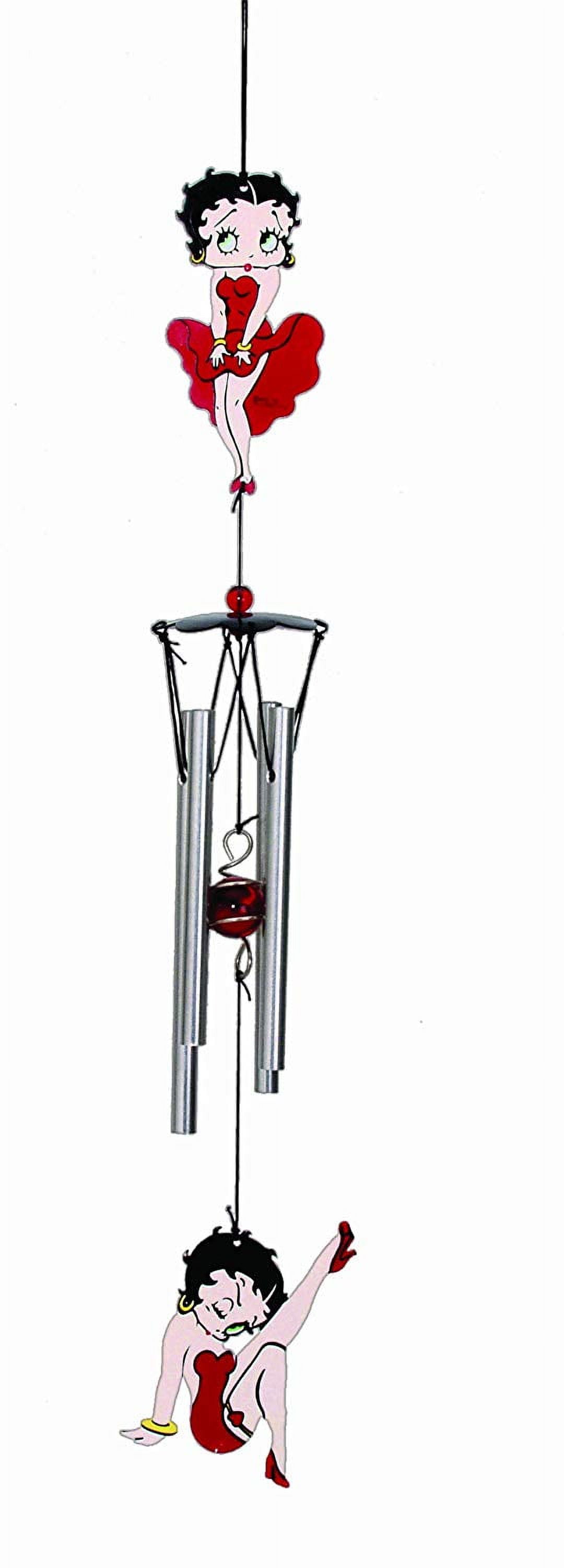 Betty Boop Red Dress Stainless Steel Wind Chime