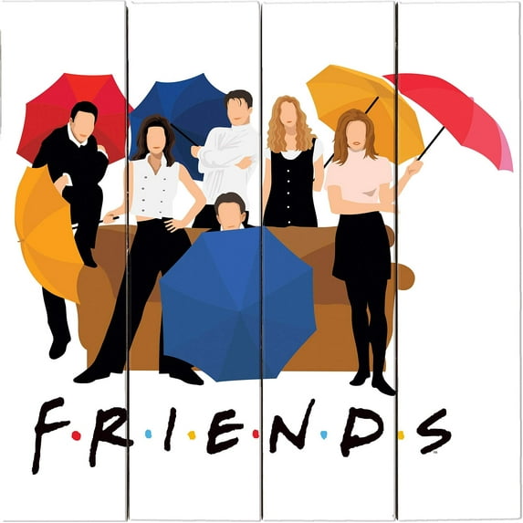 Spoontiques Friends Wood Sign, Multicolored