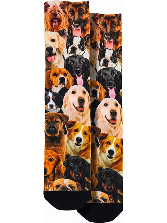 Fun Crew Socks, One Size Fits Most - Dogs