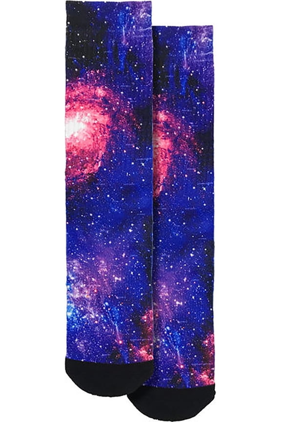 Fun Crew Socks, One Size Fits Most - Galaxy
