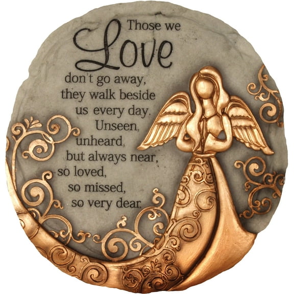 BRONZE ANGEL STEPPING STONE / DECORATIVE WALL PLAQUE