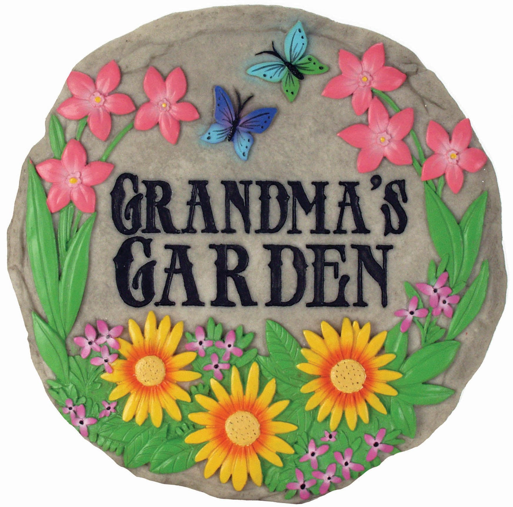 Grandma's Garden Multicolor Resin Stepping Stone