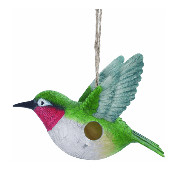 Spoontiques Decorative Birdhouse, 6.25"D x 12.75"W x 12.25"H, Hummingbird