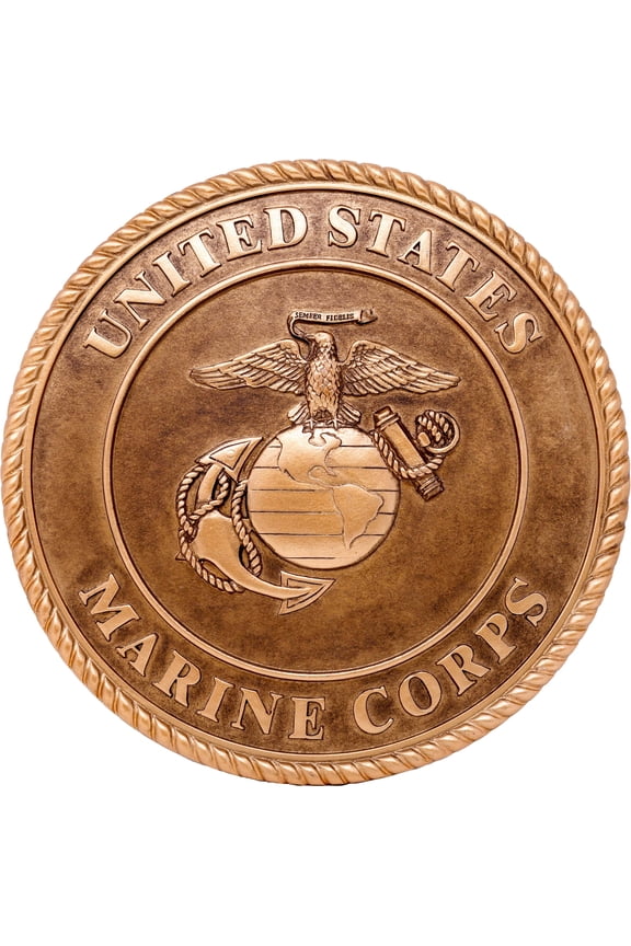 MARINES BRONZE STEPPING STONE / DECORATIVE WALL PLAQUE